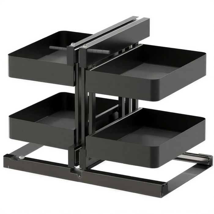 Blind Corner Unit Lava Grey Baskets Solid Base