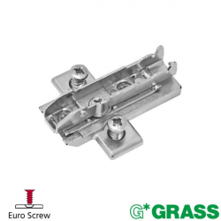 Grass Tiomos 1D Hinge Mounting Plate H08 with Dowel Screws