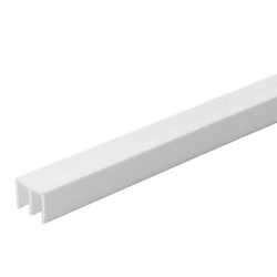 Top Plastic Track for 4mm Glass Door White