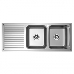 Platinum 1180mm Stainless Steel Sink Double Right Hand Bowl