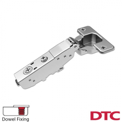 DTC C81 110 Degree Half Overlay Cabinet Hinge with Dowels - Open Position