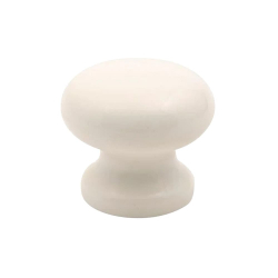 35mm Plastic Cupboard Knob Antique White