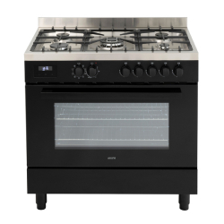 EO90FSDPBL Euro 90cm Freestanding Oven Black