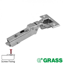 Grass Tiomos 110 Degree Full Half Overlay Cabinet Hinge Screw On - Open Position